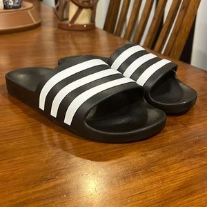 Adidas Adilette Aqua Slides Sandals Shoes Black F35543 new Mens sizes